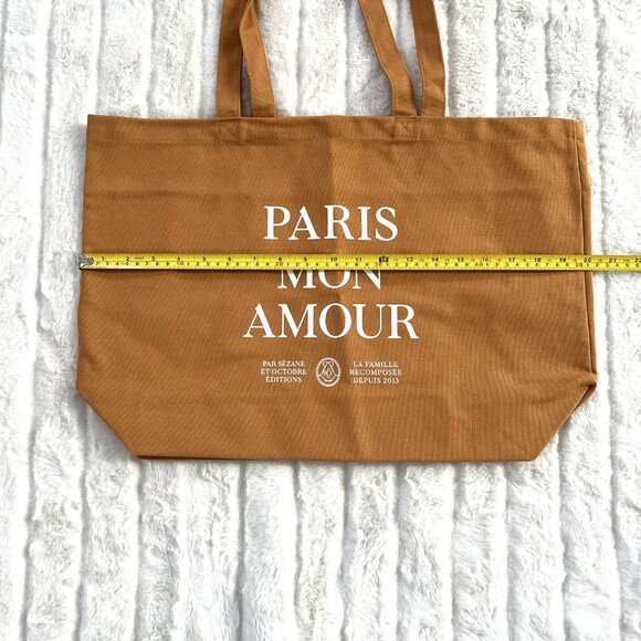 NEW Sezane Paris Mon Amour Tote (Cafe) - Picture 5 of 8